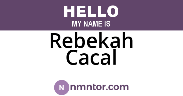 Rebekah Cacal