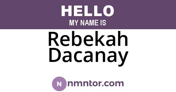 Rebekah Dacanay