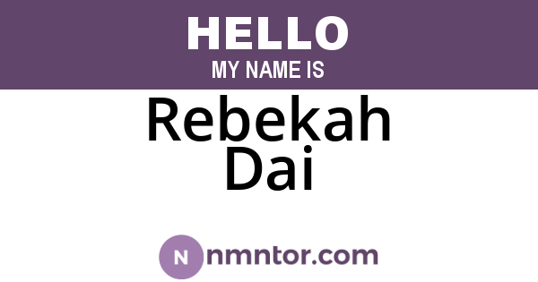 Rebekah Dai