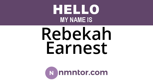 Rebekah Earnest