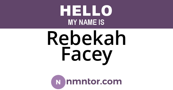 Rebekah Facey