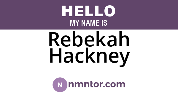 Rebekah Hackney