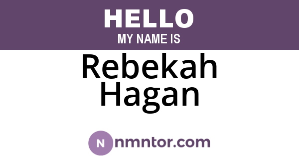Rebekah Hagan