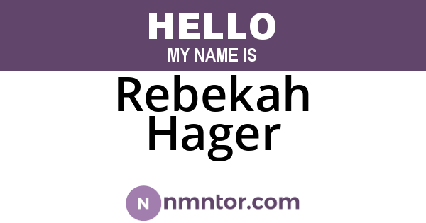 Rebekah Hager