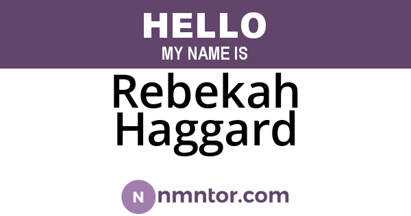 Rebekah Haggard