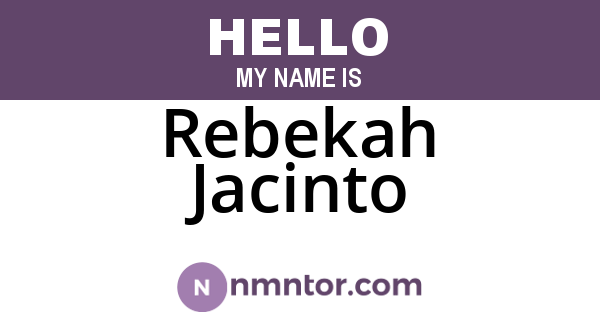Rebekah Jacinto