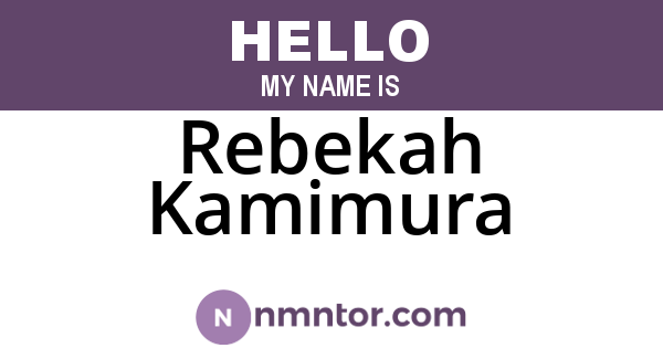 Rebekah Kamimura