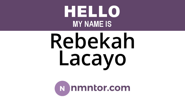 Rebekah Lacayo