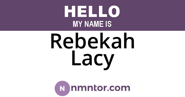 Rebekah Lacy