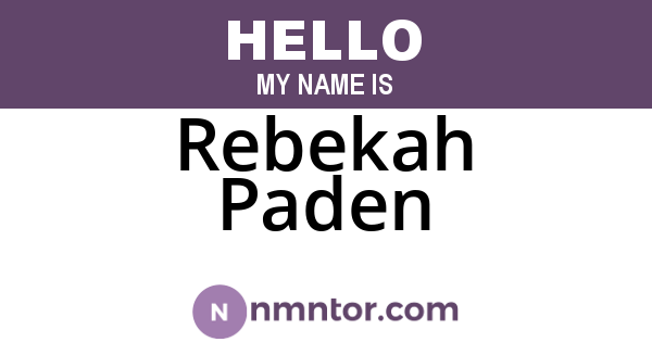 Rebekah Paden
