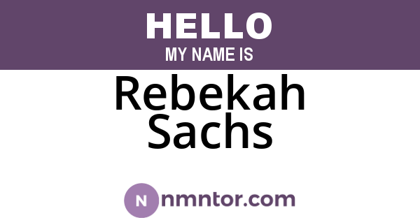 Rebekah Sachs