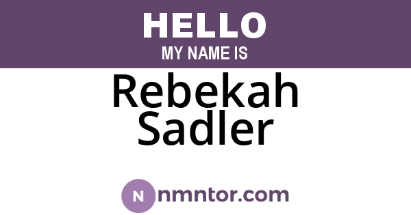Rebekah Sadler