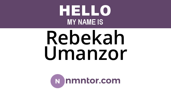 Rebekah Umanzor