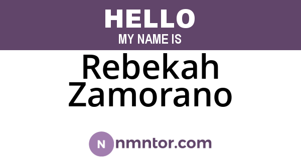 Rebekah Zamorano