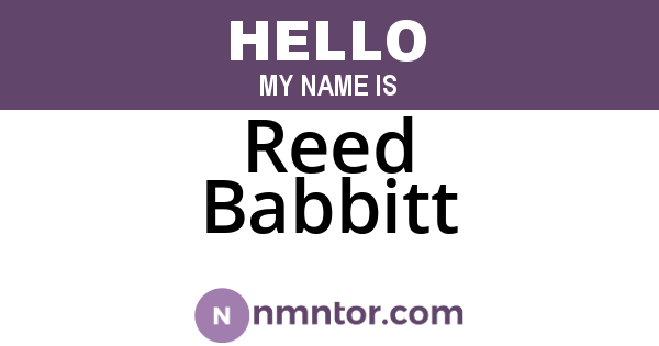 Reed Babbitt