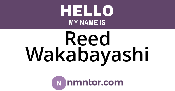 Reed Wakabayashi