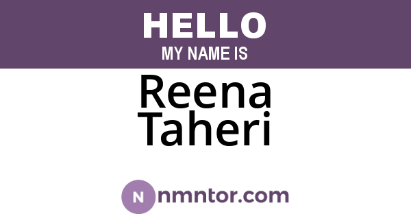 Reena Taheri