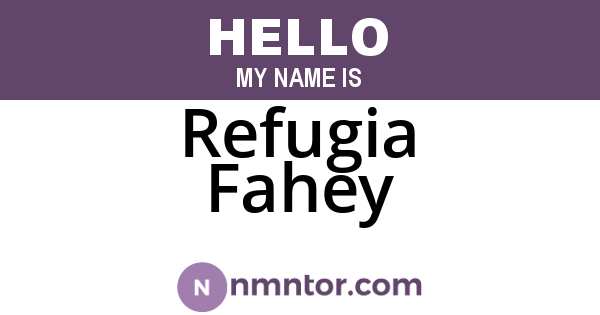 Refugia Fahey