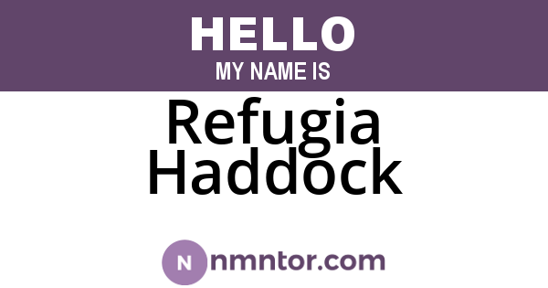 Refugia Haddock
