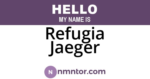 Refugia Jaeger