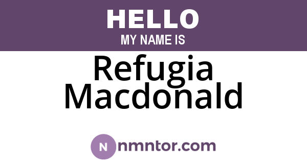 Refugia Macdonald