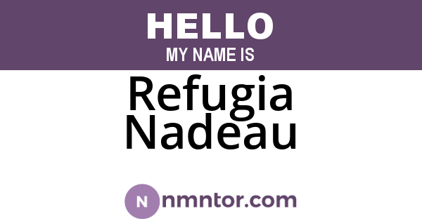 Refugia Nadeau