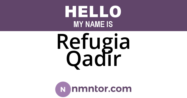 Refugia Qadir