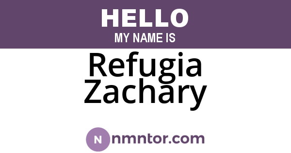 Refugia Zachary