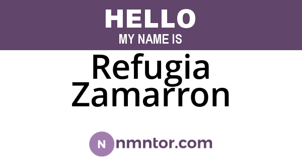 Refugia Zamarron