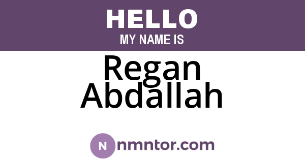 Regan Abdallah