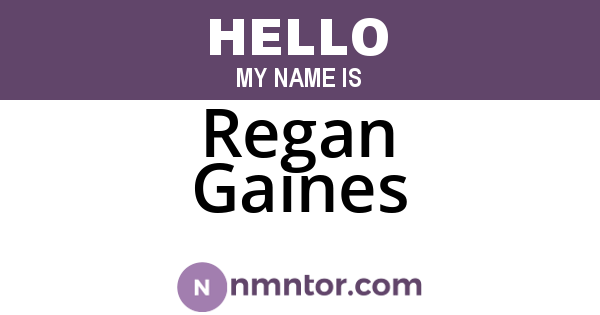 Regan Gaines