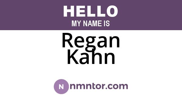 Regan Kahn