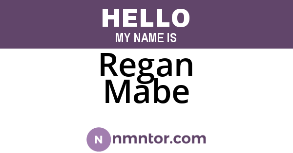 Regan Mabe