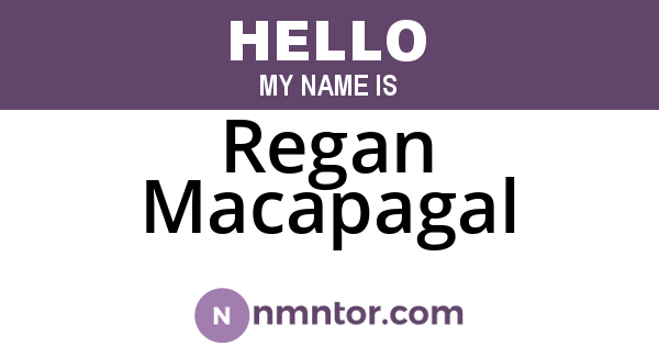 Regan Macapagal