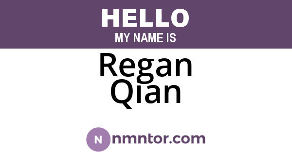 Regan Qian