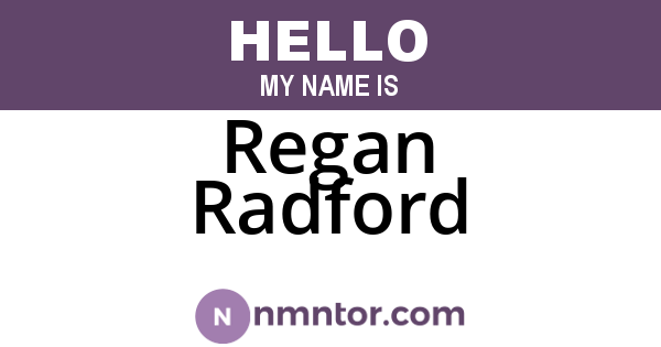 Regan Radford
