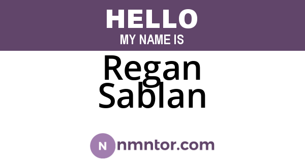Regan Sablan
