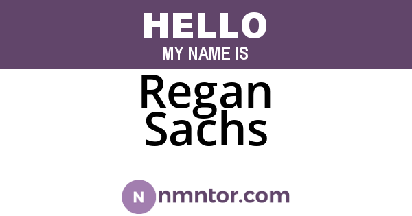 Regan Sachs