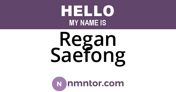 Regan Saefong