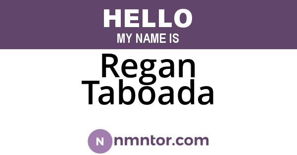 Regan Taboada