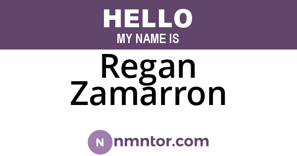 Regan Zamarron