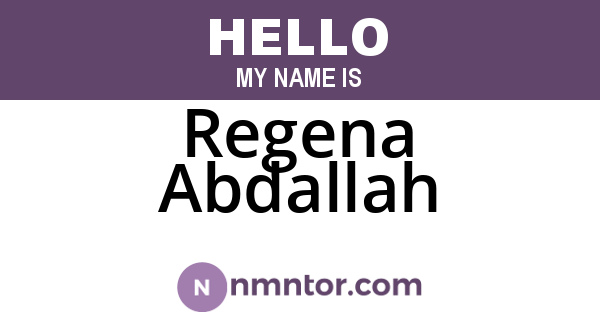 Regena Abdallah