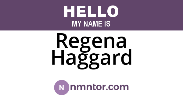 Regena Haggard