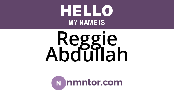 Reggie Abdullah