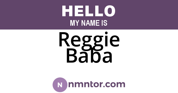Reggie Baba
