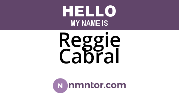 Reggie Cabral