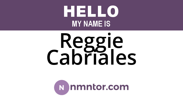 Reggie Cabriales