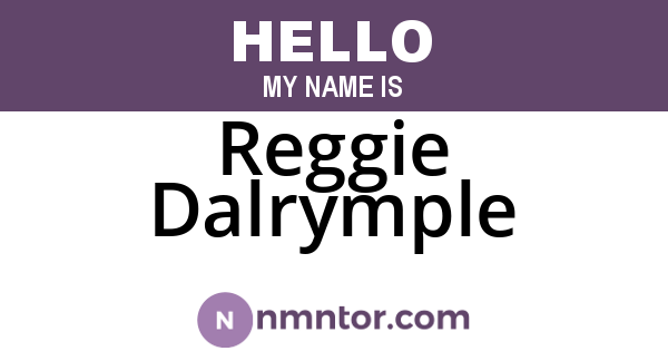 Reggie Dalrymple