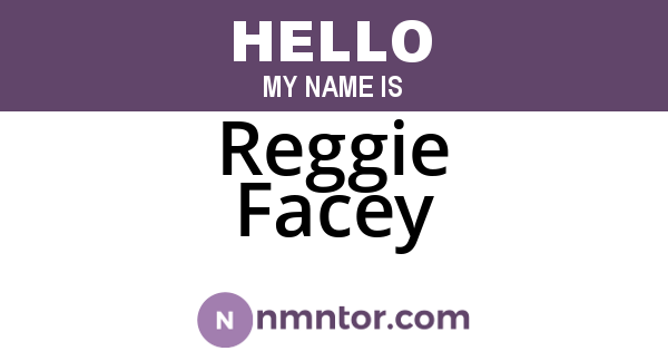 Reggie Facey