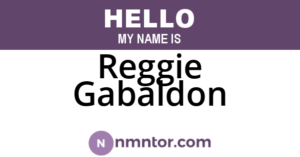 Reggie Gabaldon